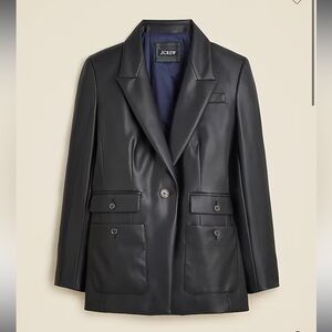J.Crew Vivienne Blazer in Faux Leather